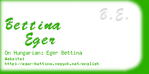 bettina eger business card